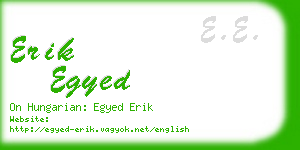 erik egyed business card